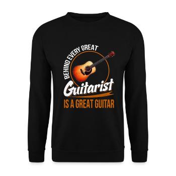 Guitarist Guitarist Musician Guitar Music - Unisex Sweatshirt - black - Front - Alina (178cm) & Michal (187cm)