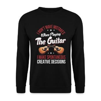 Gitarrist Gitarrist Musiker Gitarrenmusik - Unisex Pullover - Schwarz - Vorne - Alina (178cm) & Michal (187cm)