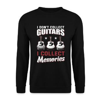 Gitarrist Gitarrist Musiker Gitarrenmusik - Unisex Pullover - Schwarz - Vorne - Alina (178cm) & Michal (187cm)