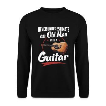 Gitarrist Gitarrist Musiker Gitarrenmusik - Unisex Pullover - Schwarz - Vorne - Alina (178cm) & Michal (187cm)