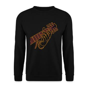 Gitarrist Gitarrist Musiker Gitarrenmusik - Unisex Pullover - Schwarz - Vorne - Alina (178cm) & Michal (187cm)