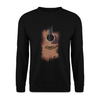 Gitarrist Gitarrist Musiker Gitarrenmusik - Unisex Pullover - Schwarz - Vorne - Alina (178cm) & Michal (187cm)