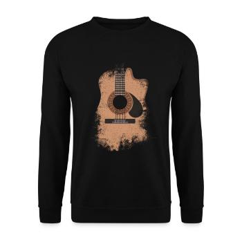 Gitarrist Gitarrist Musiker Gitarrenmusik - Unisex Pullover - Schwarz - Vorne - Alina (178cm) & Michal (187cm)