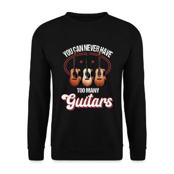 Gitarrist Gitarrist Musiker Gitarrenmusik - Unisex Pullover - Schwarz - Vorne - Alina (178cm) & Michal (187cm)