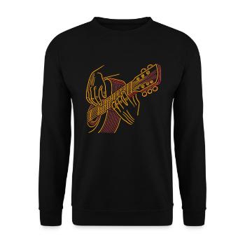 Guitarist Guitarist Musician Guitar Music - Unisex Sweatshirt - black - Front - Alina (178cm) & Michal (187cm)