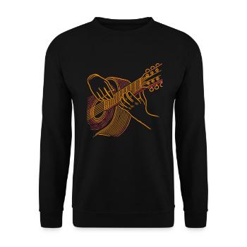 Gitarrist Gitarrist Musiker Gitarrenmusik - Unisex Pullover - Schwarz - Vorne - Alina (178cm) & Michal (187cm)