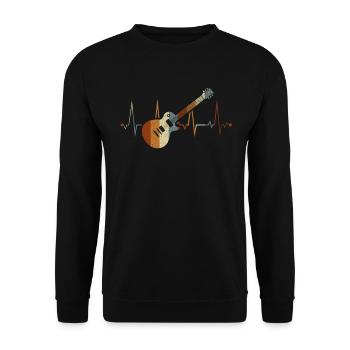 Gitarrist Gitarrist Musiker Gitarrenmusik - Unisex Pullover - Schwarz - Vorne - Alina (178cm) & Michal (187cm)