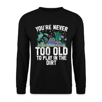 Garden Plants Gardener Garden Lover Planting - Unisex Sweatshirt - black - Front - Alina (178cm) & Michal (187cm)