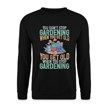 Garden Plants Gardener Garden Lover Planting - Unisex Sweatshirt - black - Front - Alina (178cm) & Michal (187cm)