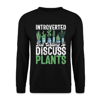 Garden Plants Gardener Garden Lover Planting - Unisex Sweatshirt - black - Front - Alina (178cm) & Michal (187cm)