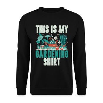 Garden Plants Gardener Garden Lover Planting - Unisex Sweatshirt - black - Front - Alina (178cm) & Michal (187cm)