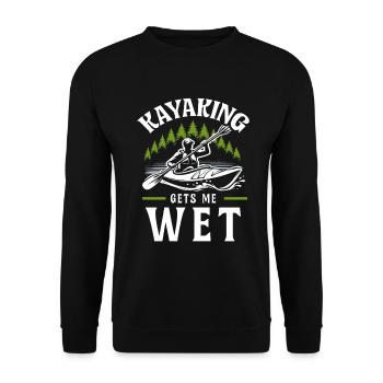 Kayak -Kayak -Paddle Lovers Kayak Adventure - Unisex Sweatshirt - black - Front - Alina (178cm) & Michal (187cm)