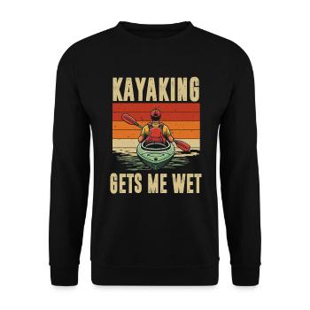 Kayak -Kayak -Paddle Lovers Kayak Adventure - Unisex Sweatshirt - black - Front - Alina (178cm) & Michal (187cm)