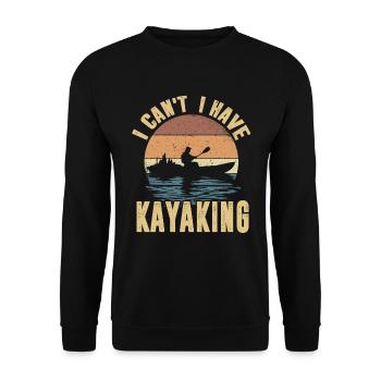 Kayak -Kayak -Paddle Lovers Kayak Adventure - Unisex Sweatshirt - black - Front - Alina (178cm) & Michal (187cm)