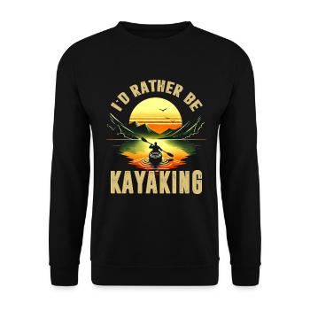 Kayak -Kayak -Paddle Lovers Kayak Adventure - Unisex Sweatshirt - black - Front - Alina (178cm) & Michal (187cm)