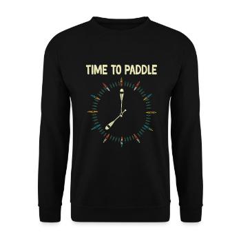 Kayak -Kayak -Paddle Lovers Kayak Adventure - Unisex Sweatshirt - black - Front - Alina (178cm) & Michal (187cm)
