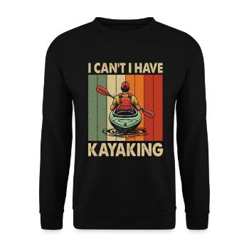 Kayak -Kayak -Paddle Lovers Kayak Adventure - Unisex Sweatshirt - black - Front - Alina (178cm) & Michal (187cm)