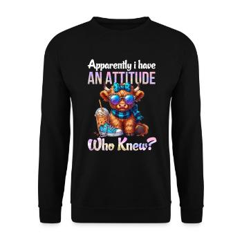 Scottish Highland Cow Scotland Farm - Unisex Sweatshirt - black - Front - Alina (178cm) & Michal (187cm)