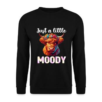 Scottish Highland Cow Scotland Farm - Unisex Sweatshirt - black - Front - Alina (178cm) & Michal (187cm)
