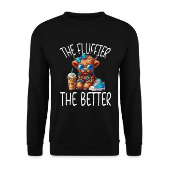 Scottish Highland Cow Scotland Farm - Unisex Sweatshirt - black - Front - Alina (178cm) & Michal (187cm)