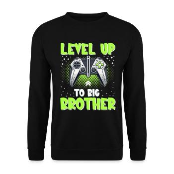 Level Bis Big Brother Console Gamer Elder - Unisex Pullover - Schwarz - Vorne - Alina (178cm) & Michal (187cm)