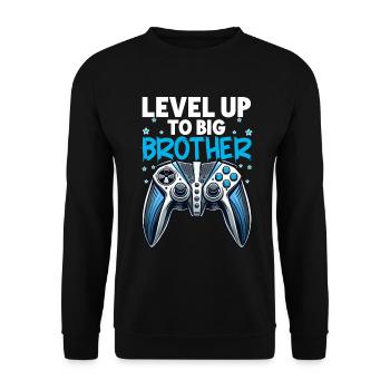 Level Bis Big Brother Console Gamer Elder - Unisex Pullover - Schwarz - Vorne - Alina (178cm) & Michal (187cm)