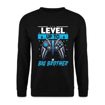 Level Bis Big Brother Console Gamer Elder - Unisex Pullover - Schwarz - Vorne - Alina (178cm) & Michal (187cm)