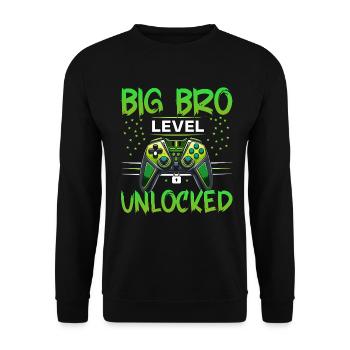 Level Bis Big Brother Console Gamer Elder - Unisex Pullover - Schwarz - Vorne - Alina (178cm) & Michal (187cm)