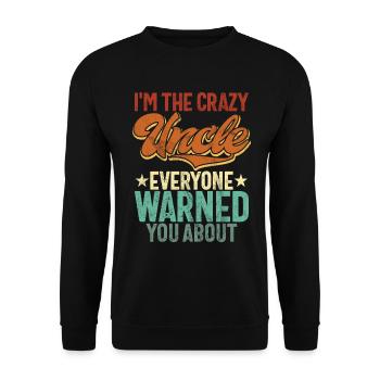 Best Uncle Proud Uncle Quote Humor - Unisex Sweatshirt - black - Front - Alina (178cm) & Michal (187cm)