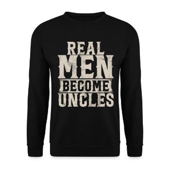 Best Uncle Proud Uncle Quote Humor - Unisex Sweatshirt - black - Front - Alina (178cm) & Michal (187cm)