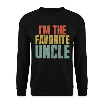 Best Uncle Proud Uncle Quote Humor - Unisex Sweatshirt - black - Front - Alina (178cm) & Michal (187cm)