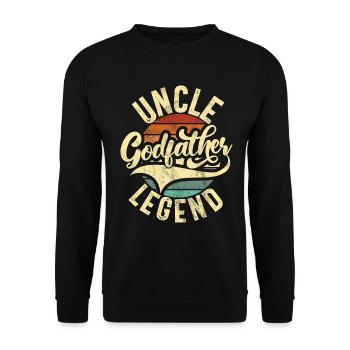 Best Uncle Proud Uncle Quote Humor - Unisex Sweatshirt - black - Front - Alina (178cm) & Michal (187cm)