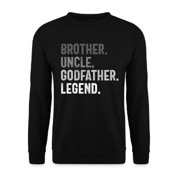 Best Uncle Proud Uncle Quote Humor - Unisex Sweatshirt - black - Front - Alina (178cm) & Michal (187cm)