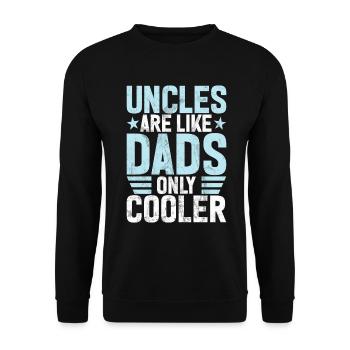 Best Uncle Proud Uncle Quote Humor - Unisex Sweatshirt - black - Front - Alina (178cm) & Michal (187cm)