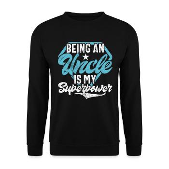 Best Uncle Proud Uncle Quote Humor - Unisex Sweatshirt - black - Front - Alina (178cm) & Michal (187cm)