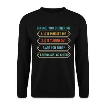 Programmierer Computercodierungssoftwareentwickler - Unisex Pullover - Schwarz - Vorne - Alina (178cm) & Michal (187cm)