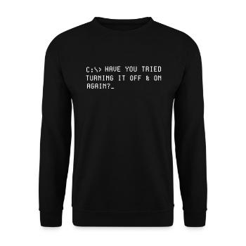Programmeur, Codage informatique, Développeur de logiciels - Sweat-shirt Unisexe - noir - Devant - Alina (178cm) & Michal (187cm)