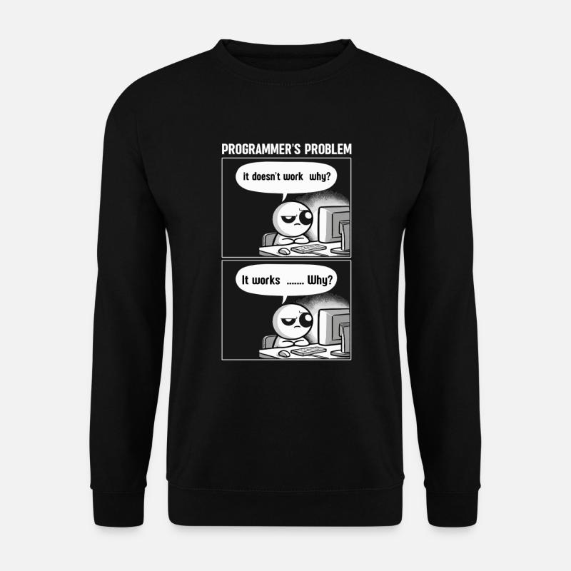 Programmierer Computercodierungssoftwareentwickler - Unisex Pullover - Schwarz
