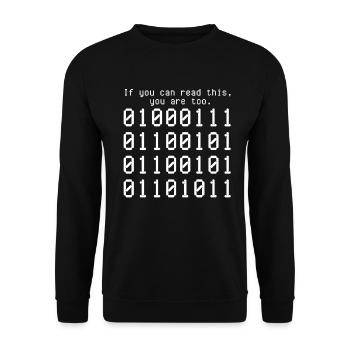 Programmierer Computercodierungssoftwareentwickler - Unisex Pullover - Schwarz - Vorne - Alina (178cm) & Michal (187cm)