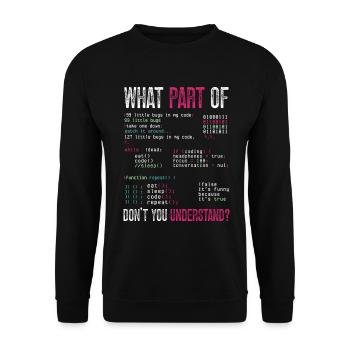 Programmierer Computercodierungssoftwareentwickler - Unisex Pullover - Schwarz - Vorne - Alina (178cm) & Michal (187cm)