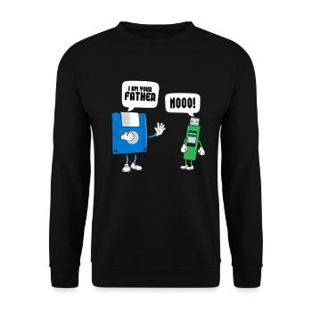Programmeur, Codage informatique, Développeur de logiciels - Sweat-shirt Unisexe - noir - Devant - Alina (178cm) & Michal (187cm)