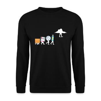 Programmeur, Codage informatique, Développeur de logiciels - Sweat-shirt Unisexe - noir - Devant - Alina (178cm) & Michal (187cm)