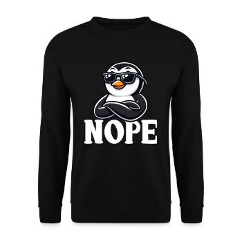 Pingouins Oiseau Amoureux des Pingouins Passionné - Sweat-shirt Unisexe - noir - Devant - Alina (178cm) & Michal (187cm)