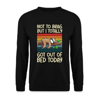Sloths, Animal Lover, Sloth Lover, Lazy Sloth - Unisex Sweatshirt - black - Front - Alina (178cm) & Michal (187cm)