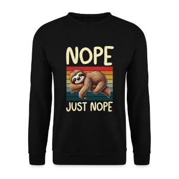 Sloths, Animal Lover, Sloth Lover, Lazy Sloth - Unisex Sweatshirt - black - Front - Alina (178cm) & Michal (187cm)