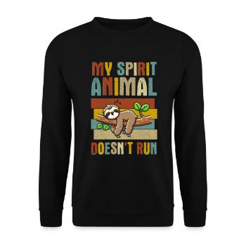 Sloths, Animal Lover, Sloth Lover, Lazy Sloth - Unisex Sweatshirt - black - Front - Alina (178cm) & Michal (187cm)