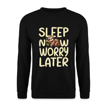 Sloths, Animal Lover, Sloth Lover, Lazy Sloth - Unisex Sweatshirt - black - Front - Alina (178cm) & Michal (187cm)