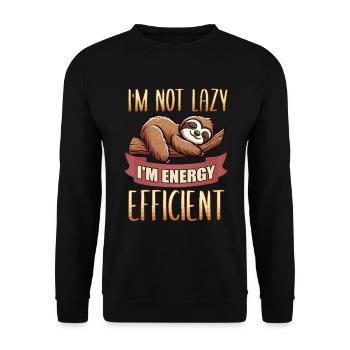 Sloths, Animal Lover, Sloth Lover, Lazy Sloth - Unisex Sweatshirt - black - Front - Alina (178cm) & Michal (187cm)