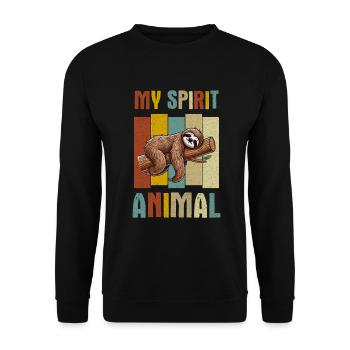 Sloths, Animal Lover, Sloth Lover, Lazy Sloth - Unisex Sweatshirt - black - Front - Alina (178cm) & Michal (187cm)