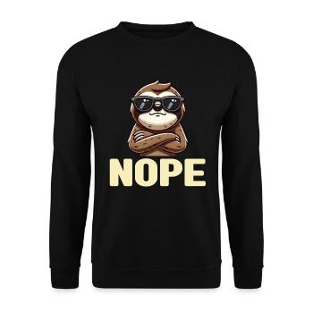 Sloths, Animal Lover, Sloth Lover, Lazy Sloth - Unisex Sweatshirt - black - Front - Alina (178cm) & Michal (187cm)